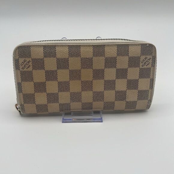 LOUIS VUITTON VINTAGE DAMIER AZUR ZIPPER WALLET WITH COA - Picture 15 of 16